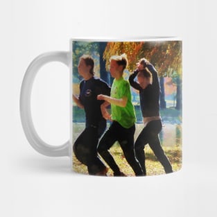 Jogging - Girls Jogging On an Autumn Day Mug